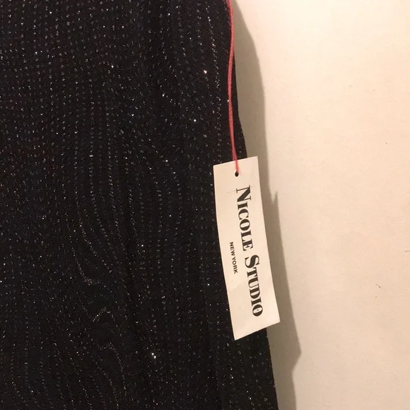 Nicole Studio New York Vintage Black Sleeveless Beaded Top Size 8 - Picture 5 of 7